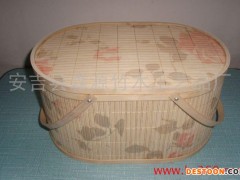 供应专业大闸蟹包装大闸蟹包装篮来样定制竹篮