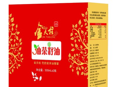 金天柱无机油茶籽油红礼盒(冷榨一级)