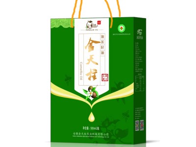 金天柱无机油茶籽油500ml*2连体礼盒(压榨一级)