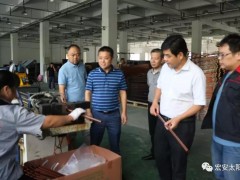铜陵市铜官区区长莅临我宏安太阳能公司调研