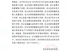 关于庆云县崔口镇从林农资门市部等农药运营答应评审后果的公示