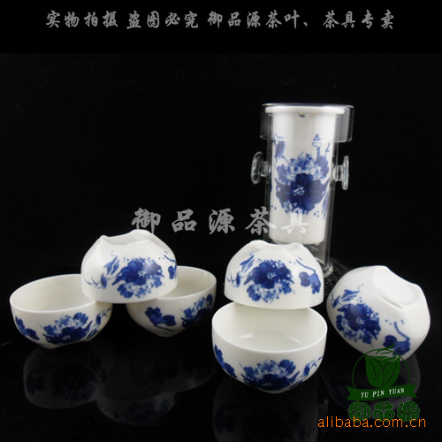 礼盒装 陶瓷内胆耐热玻璃绿茶泡 花茶/绿茶/红茶茶具批发